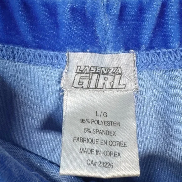 Y2K Groovy Blue Velvet Bell Bottoms - Picture 3 of 7